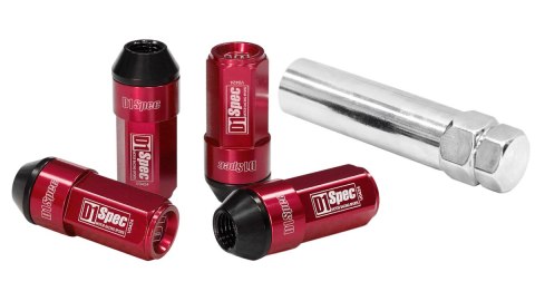 Kute Nakrętki D1Spec 2w1 Stal M12x1,25 54mm Czerwone Heptagon