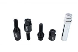 Śruby do kół D1Spec Heptagon 2w1 Stal M12x1,5 28mm Stożek Czarne