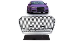 Grill Audi A6 C7 Facelift Silver & Gloss Black