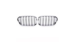 Grill BMW 1 F20 F21 Facelift podwójne żeberka Chrome & Black