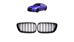Grill BMW 2 F22 F23 podwójne żeberka Matt Black