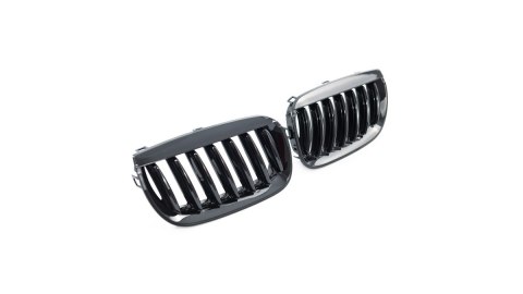 Grill BMW X3 E83 pojedyncze żeberka Gloss Black