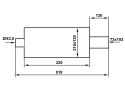 Tłumik Końcowy 73x152mm wejście 63,5mm