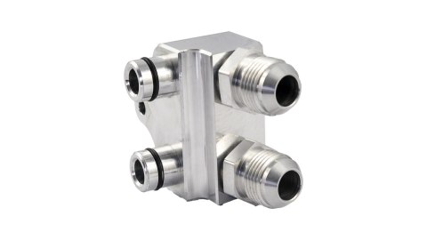 Adapter chłodnicy oleju do skrzyni biegów ZF 8HP BMW N57 B58 + Nyple M18x1.5 - AN10