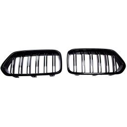 Grill BMW X2 F39 Podwójne żeberka Gloss Black
