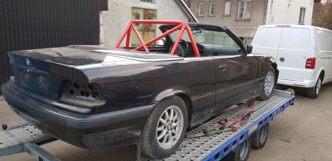 Rollbar skręcana pół klatka BMW 3 E36 Cabrio Red