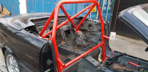 Rollbar skręcana pół klatka BMW 3 E36 Cabrio Red
