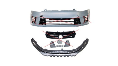 Zderzak Volkswagen POLO V Przód Grill