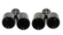 Końcówka Tłumika 101mmx2 wejście 76mm Gloss Black Zestaw