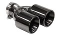 Końcówka Tłumika 101mmx2 wejście 76mm Gloss Black Zestaw