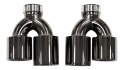 Końcówka Tłumika 101mmx2 wejście 76mm Gloss Black Zestaw