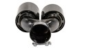 Końcówka Tłumika 101mmx2 wejście 76mm Gloss Black Zestaw