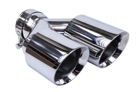 Końcówka tłumika 101mmx2 wejście 67mm Polerowana Zestaw
