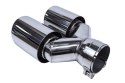 Końcówka tłumika 101mmx2 wejście 67mm Polerowana Zestaw