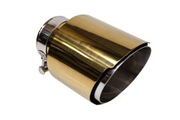 Końcówka tłumika 101mm wejście 70mm Gold Silver