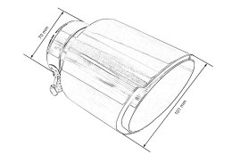 Końcówka tłumika 101mm wejście 70mm Gold Silver