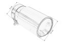 Końcówka tłumika 101mm wejście 70mm Polerowana