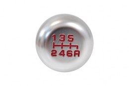Gałka zmiany biegów aluminiowa 6B Uniwersalna Silver
