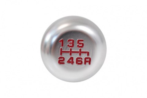 Gałka zmiany biegów aluminiowa 6B Uniwersalna Silver