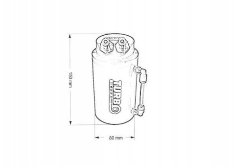 Oil Catch Tank TurboWorks 0.7L 20mm Black
