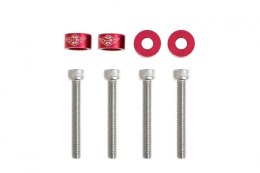 Śrubki, podkładki ozdobne M6x1.0 45mm JDM Red