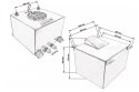 Zbiornik paliwa 50L TurboWorks z czujnikiem Srebrny
