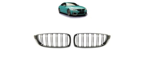 Grill BMW 4 F32 F82 F33 F83 F36 podwójne żeberka Carbon Look