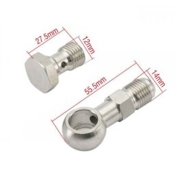 Zestaw śruba banjo M12x1.25 na AN6 z restryktorem 2.5mm