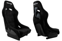 Fotel Sportowy Zamsz Bride Carbon Czarny