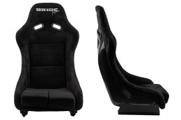 Fotel Sportowy Zamsz Bride Carbon Czarny