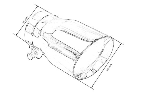 Końcówka Tłumika Typ:21 114mm wejście 70mm