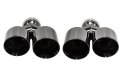 Końcówka Tłumika Typ:32 89mmx2 wejście 76mm Black Chrome Zestaw