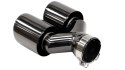 Końcówka Tłumika Typ:32 89mmx2 wejście 76mm Black Chrome Zestaw