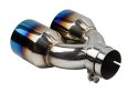 Końcówka Tłumika Typ:37 89mmx2 wejście 76mm Polerowana Burn Zestaw