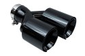 Końcówka Tłumika Typ:52 101mmx2 wejście 70mm Black Chrome Zestaw