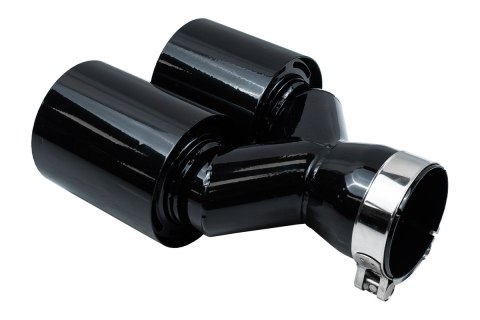 Końcówka Tłumika Typ:52 101mmx2 wejście 70mm Black Chrome Zestaw