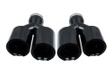 Końcówka Tłumika Typ:52 89mmx2 wejście 76mm Black Chrome Zestaw