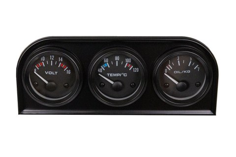 Zestaw wskaźników KET 3w1 Volt, Water Temp, Oil Press