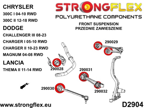 Zestaw przedniego zawieszenia RWD SPORT - Dodge Challenger III (08-23)