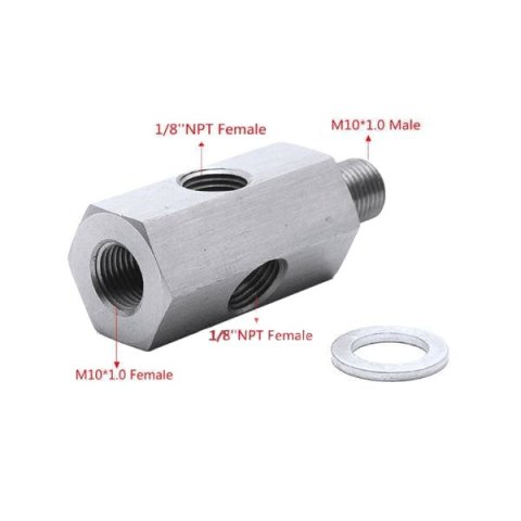 Adapter czujnika ciśnienia oleju M10x1 na 1/8" NPT