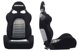 Fotel sportowy CUGA Welur Bride Czarno-Szary