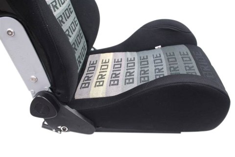 Fotel sportowy CUGA Welur Bride Czarno-Szary