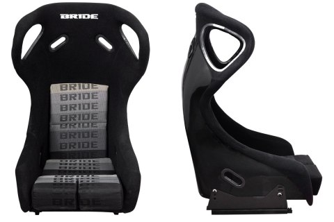 Fotel sportowy GARDIS III Welur Bride Czarno-Szary