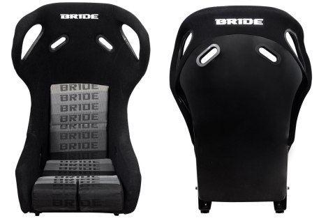 Fotel sportowy GARDIS III Welur Bride Czarno-Szary