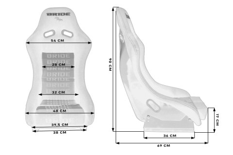 Fotel sportowy GTR Welur Bride Czarny