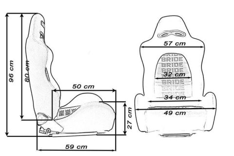 Fotel sportowy K700 Welur Bride Czerwony