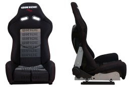 Fotel sportowy LOW MAX K608 Welur Bride Czarno-Szary