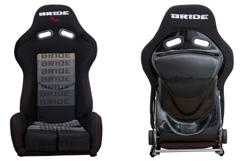 Fotel sportowy LOW MAX K608 Welur Bride Czarno-Szary