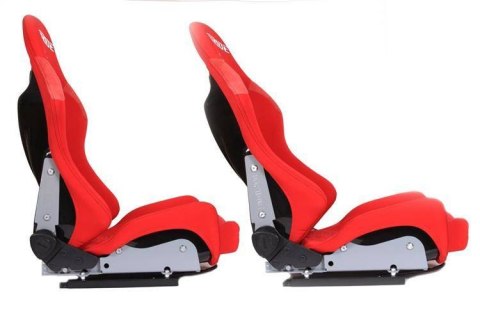 Fotel sportowy LOW MAX K608 Welur Bride Czerwony