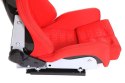 Fotel sportowy LOW MAX K608 Welur Bride Czerwony